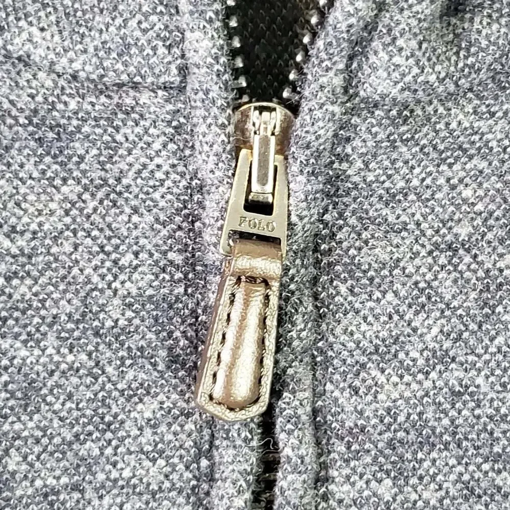 Polo Ralph Lauren Quarter Zip Sweater Gray Blue Men’s Size Large L Knit